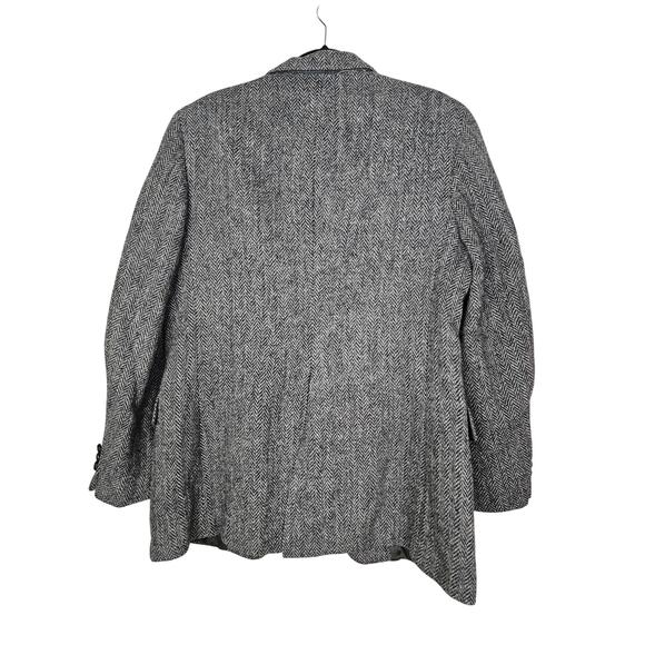 Harris Tweed 44 Andhurst Blazer Jacket Gray Herringbone Academia Career British - Picture 3 of 4